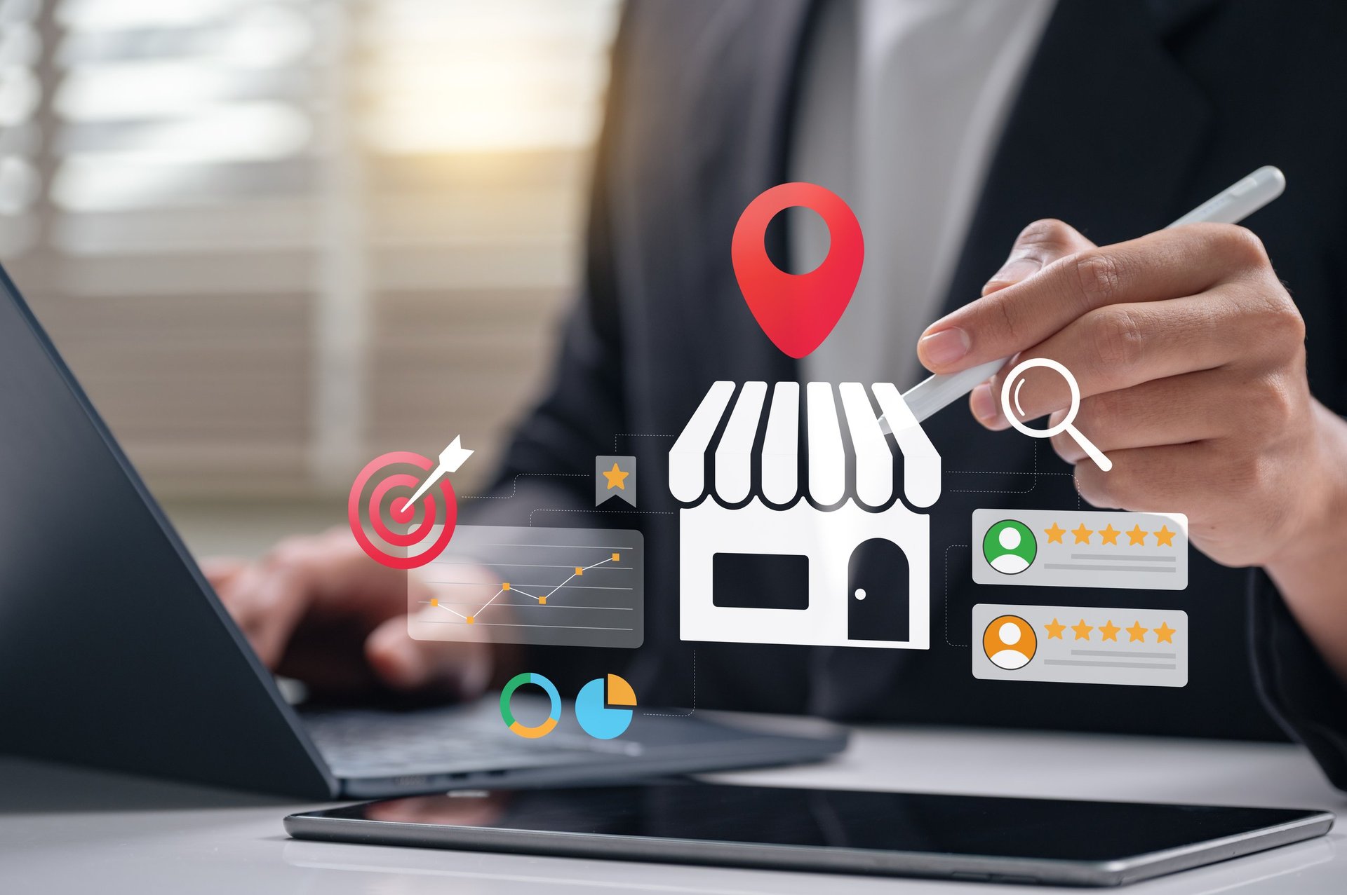 local business marketing and SEO strategy concept